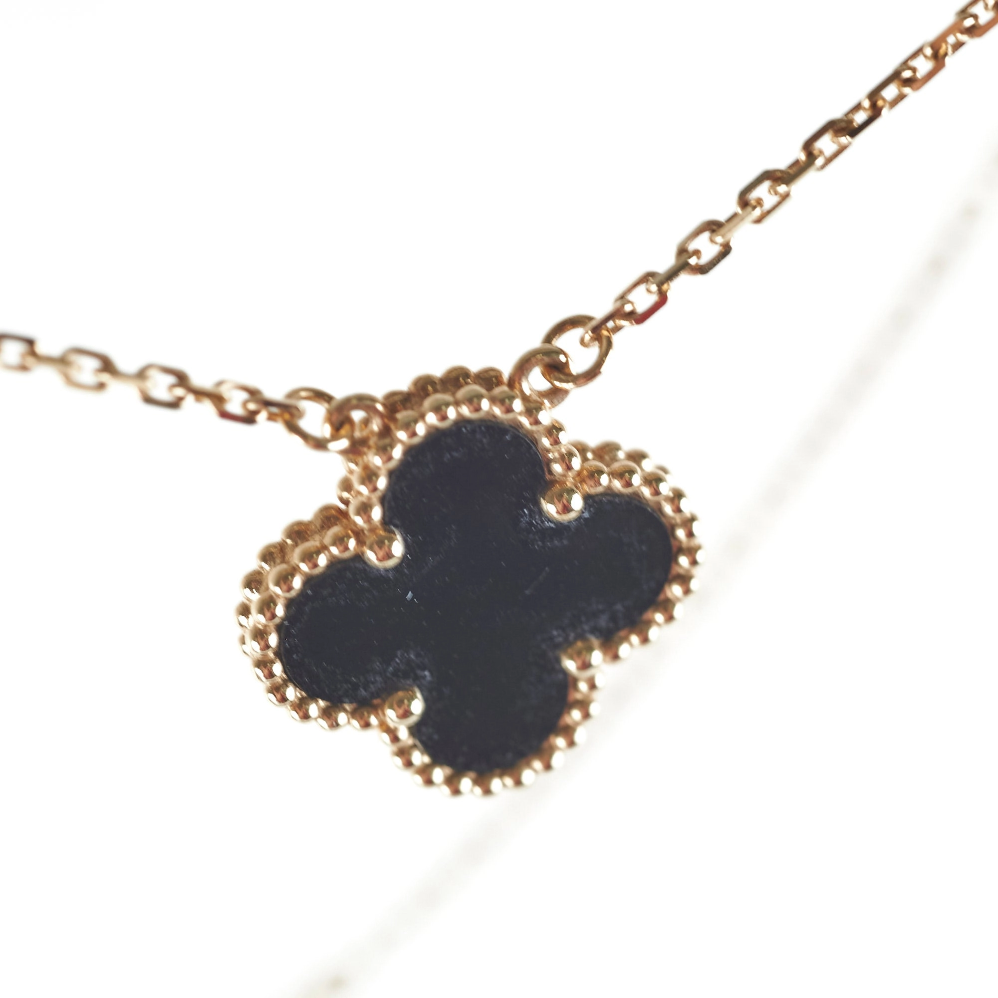 Van Cleef and Arpels Vintage Alhambra Onyx Necklace -2021