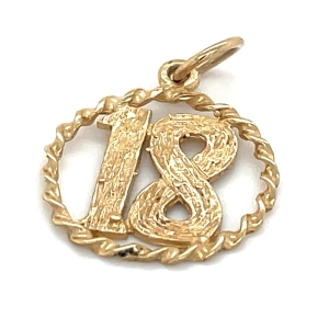 Vintage 9ct Yellow Gold Eighteen Charm