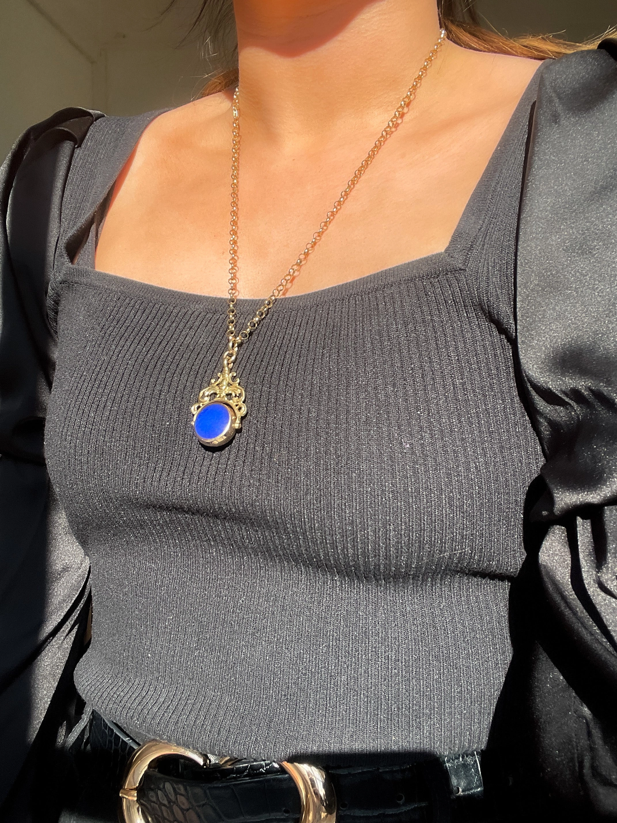 Vintage 9ct Yellow Gold Fob Pendant