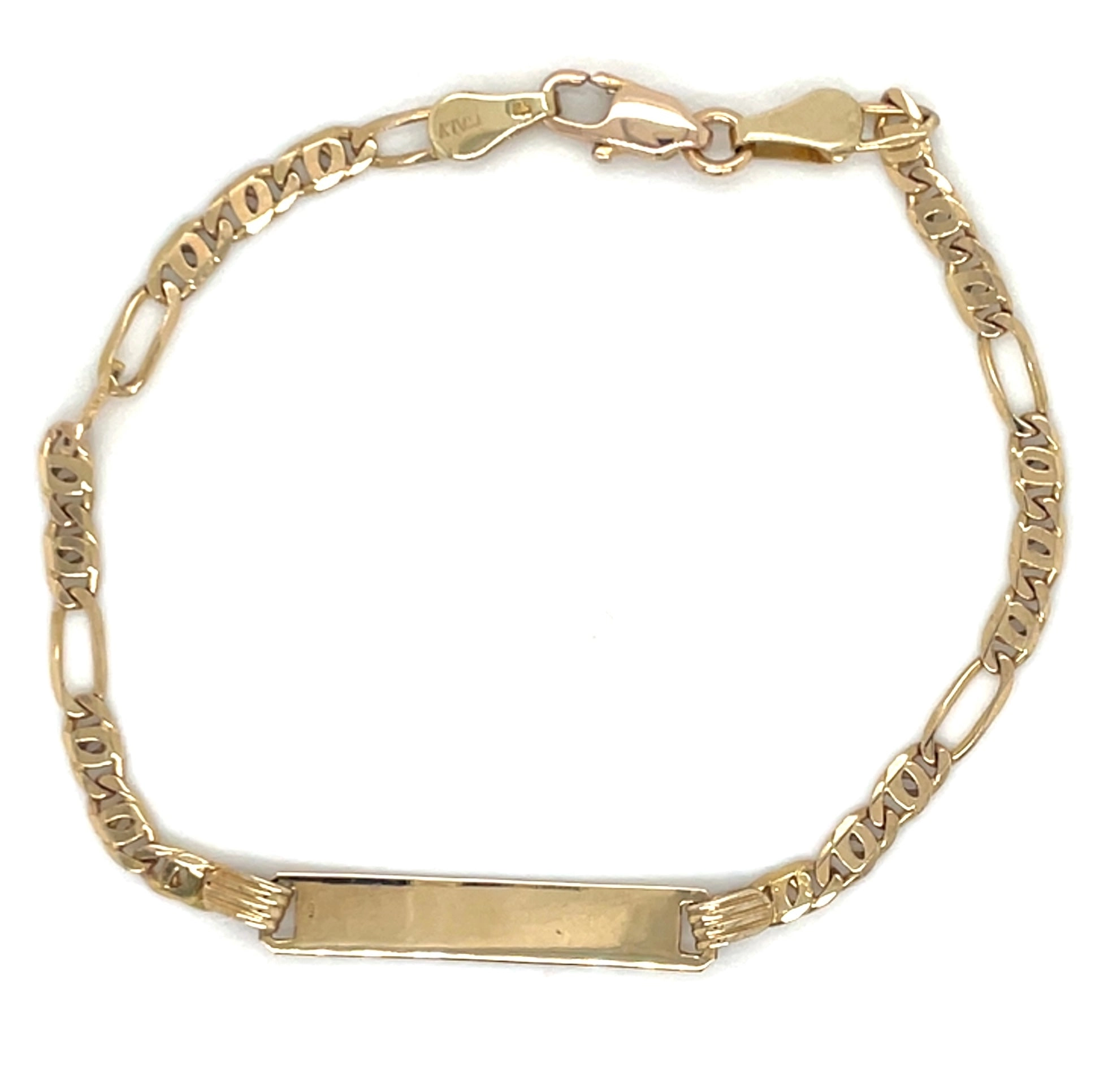 Vintage 9ct Yellow Gold ID Chain Bracelet