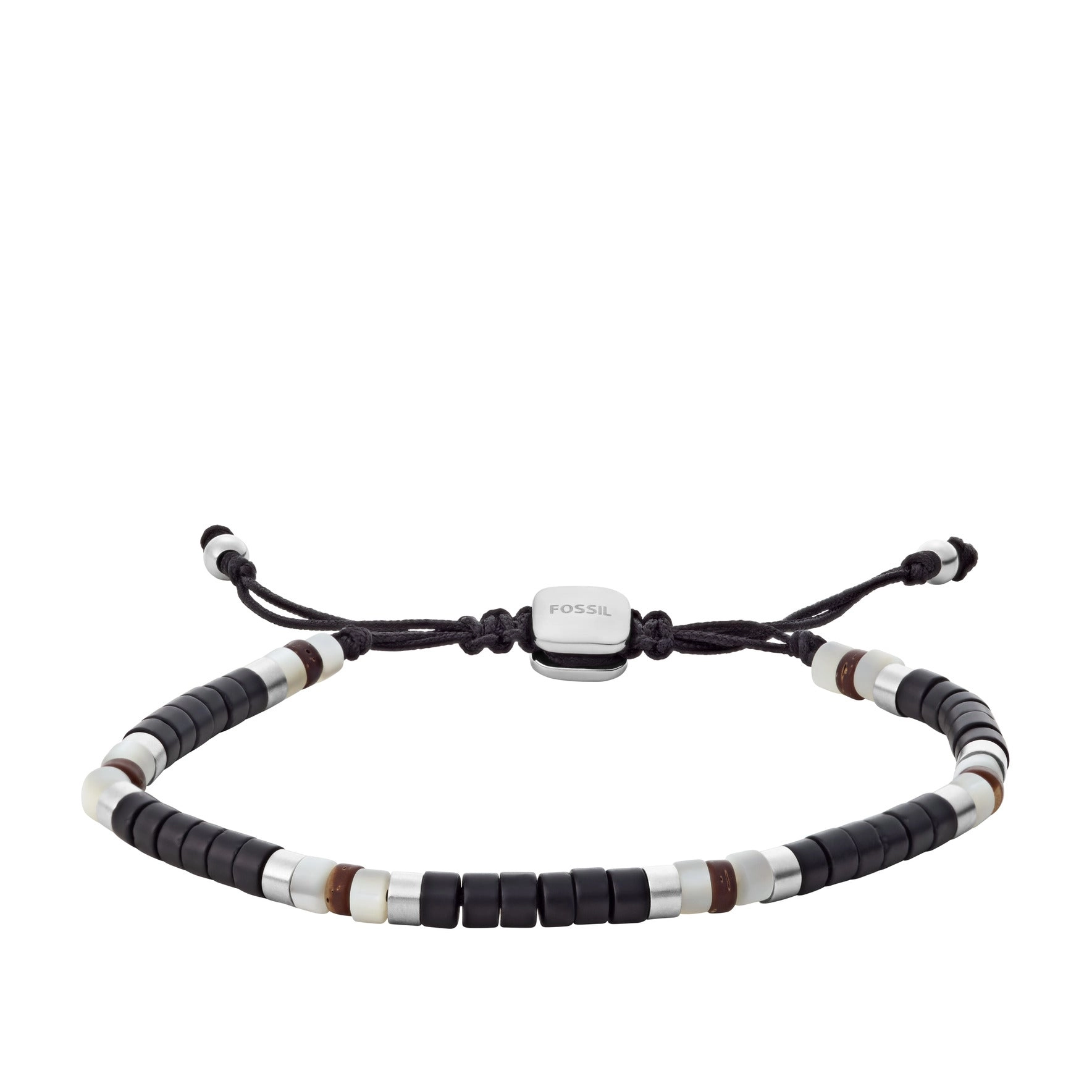 Vintage Casual Summer Beads Black Onyx Coconut and Shell Beaded Bracelet