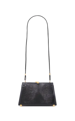 Vintage No.5 Bag in Black Snakeskin & Lizzard Leather