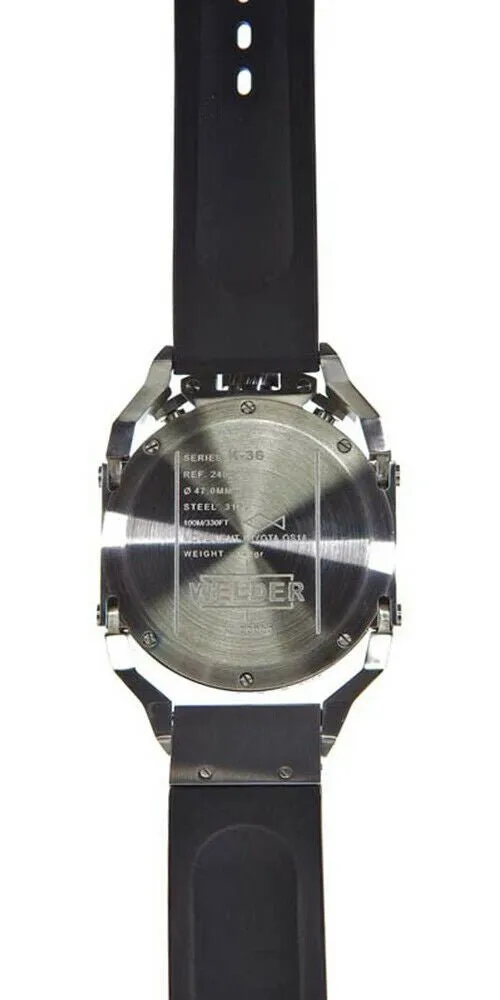 Welder by U-boat K36 Chronograph Stainless Steel Mens Watch Rubber Strap K36-2403