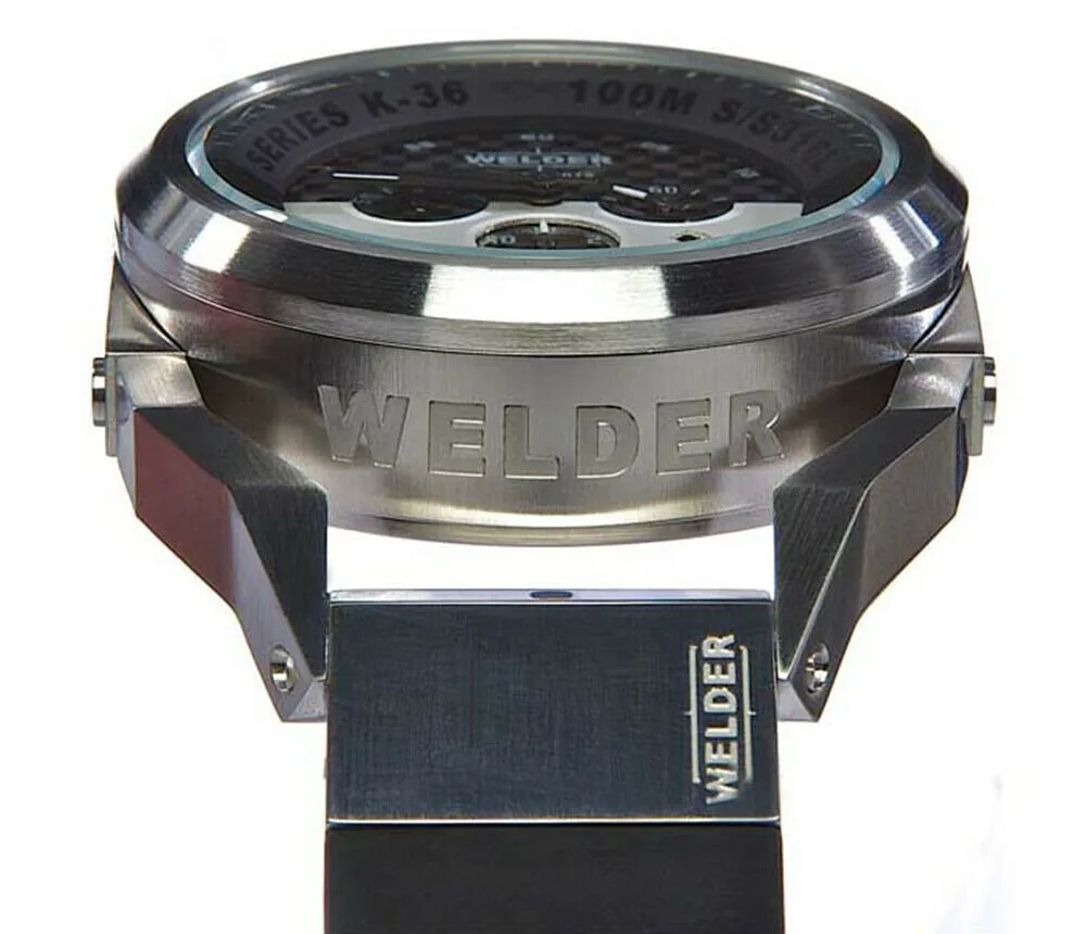Welder by U-boat K36 Chronograph Stainless Steel Mens Watch Rubber Strap K36-2403