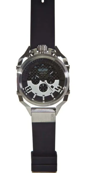 Welder by U-boat K36 Chronograph Stainless Steel Mens Watch Rubber Strap K36-2403