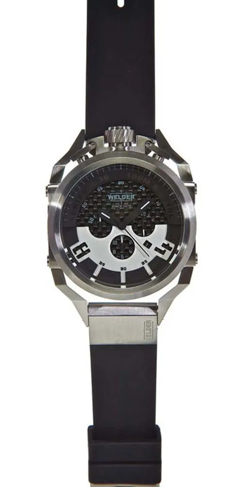 Welder by U-boat K36 Chronograph Stainless Steel Mens Watch Rubber Strap K36-2403