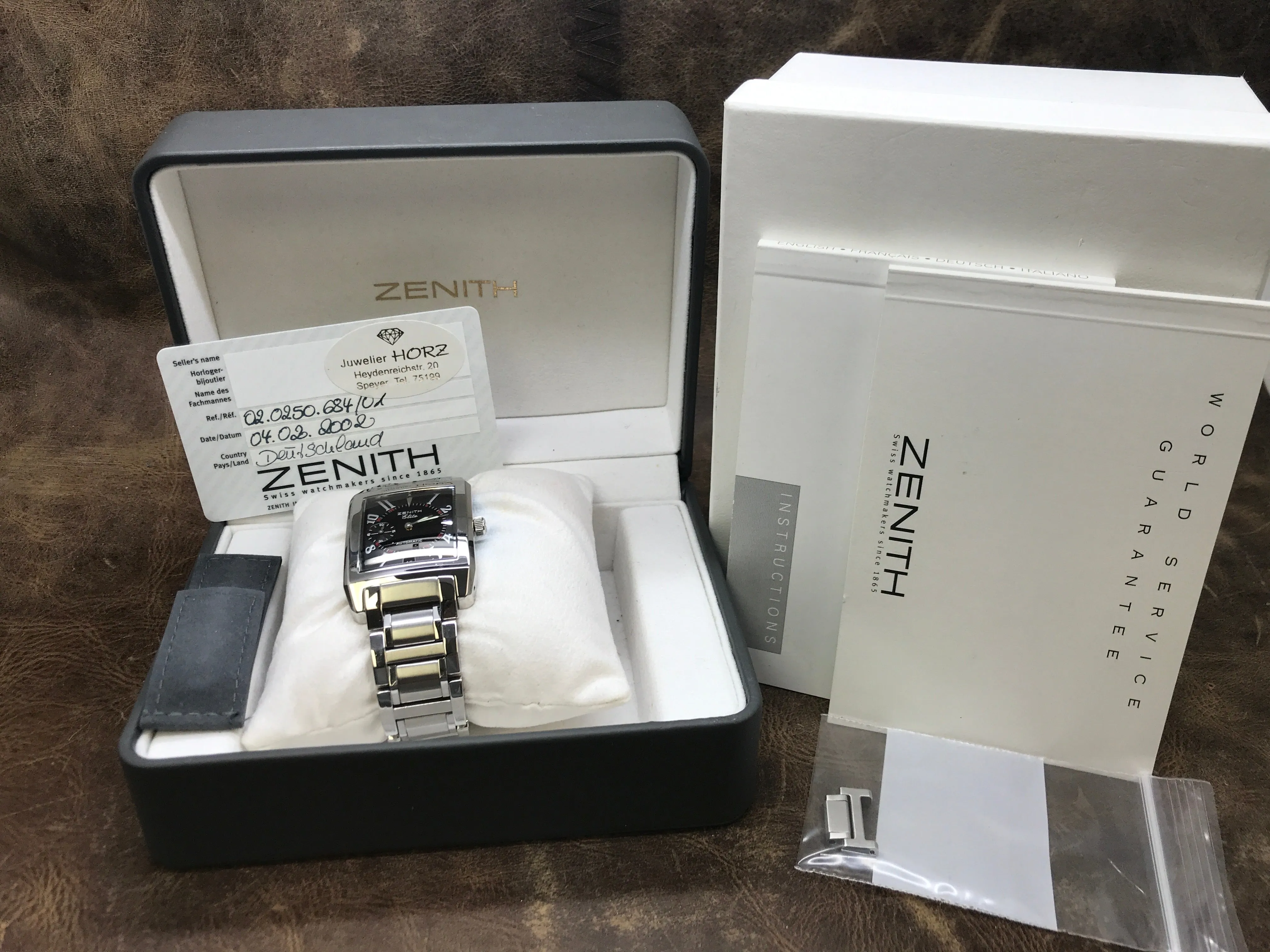 Zenith Elite Port Royal 02.0250.684 Black Dial Automatic  Men's Watch